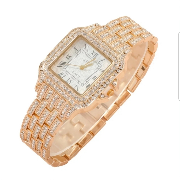 🎀 NEW Fashion Ladies Quartz Watch and Bracelet Set. Rose Goldtone.🌺 - Picture 2 of 6